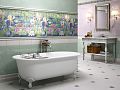 Бордюр SPA016R Сад Моне белый глянцевый обрезной 30x2,5x1,9, Kerama Marazzi (Керама Марацци)