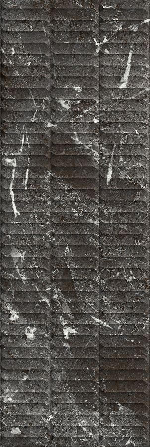 Плитка KM3090B0170R Тубкаль чёрный глянцевый структура обрезной 30x89,5x1,05, Kerama Marazzi (Керама Марацци)