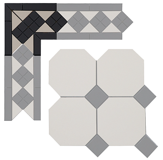 Угловой элемент метлахской плитки Петергоф кофе с молоком (005/013) 23,4х23,4х15,8, Keramark (Керамарк)