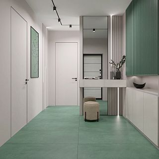 Керамогранит G007 ArtBeton (Артбетон) Green рельеф 60х60х10, Гранитея