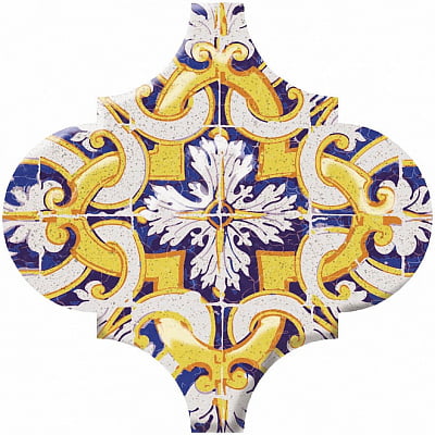OP\A159\65000 Арабески майолика орнамент 6,5*6,5 декор, Керама Марацци