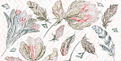 100020-1222 Бохо цветы плитка д/стен 50*25, Нефрит-Керамика
