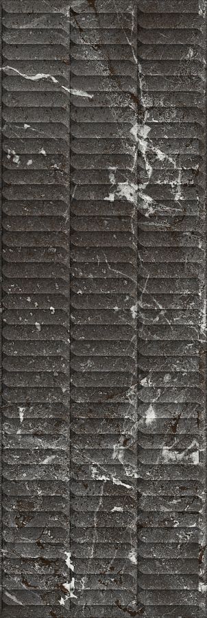 Плитка KM3090B0170R Тубкаль чёрный глянцевый структура обрезной 30x89,5x1,05, Kerama Marazzi (Керама Марацци)
