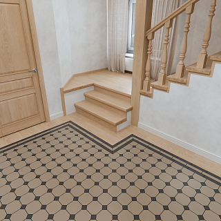 Коллекция метлахской плитки Петергоф кофе с молоком 29,2х29,2, Keramark (Керамарк)