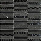 Listone черный мозаика 300*300, Бонапарт