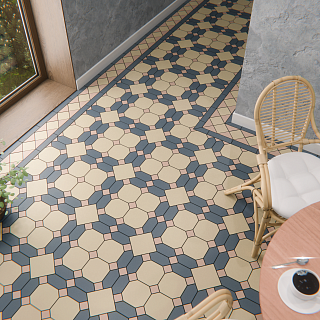 Коллекция метлахской плитки Павловск горчичный 29,9х29,9, Keramark (Керамарк)