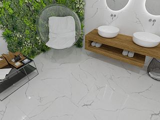 Bianco Venatino (Бианко Вэнатино) 60*60, 60*120, Azori (Азори)