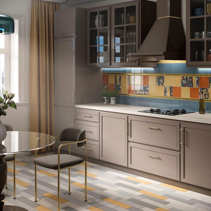 Бордюр PFG010 Багет Витраж белый глянцевый 15x2x1,1, Kerama Marazzi (Керама Марацци)