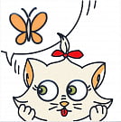 NT\A131\5009 Кошки-Мышки Бабочка декор 20*20, Керама Марацци