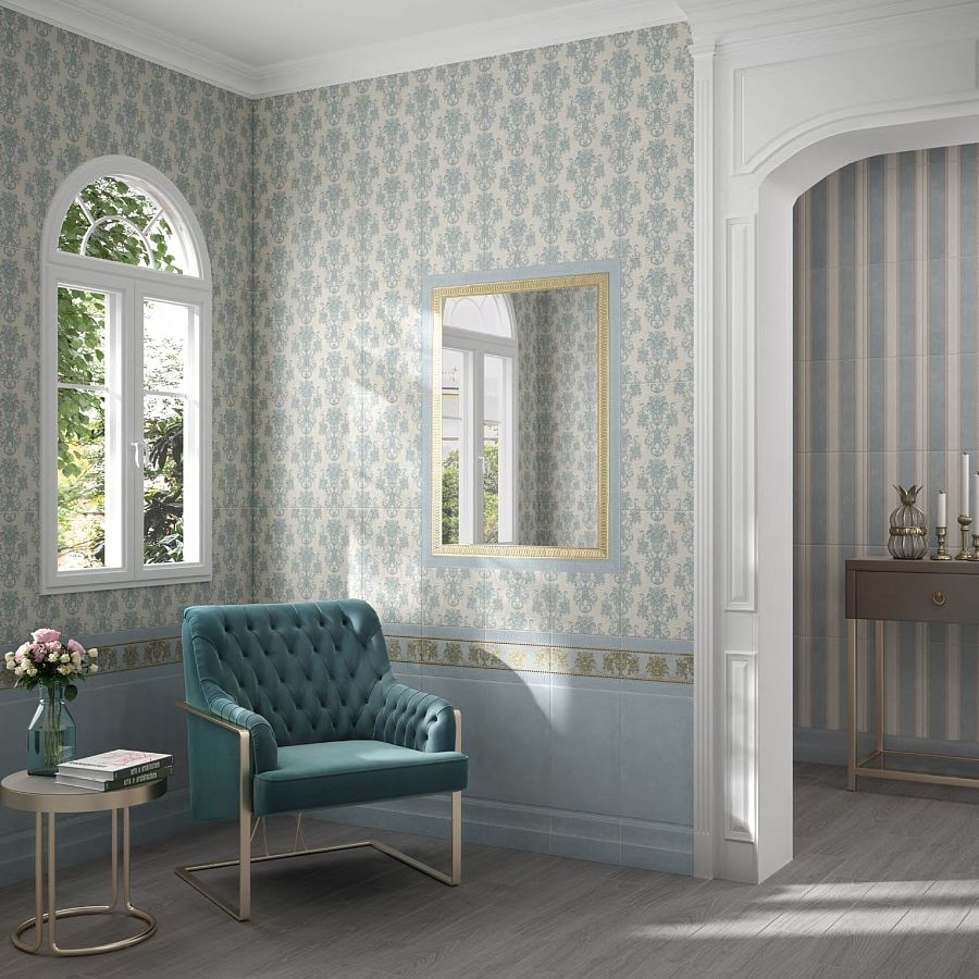 Плинтус FMB025 Борромео голубой матовый 25x15x1,5, Kerama Marazzi (Керама Марацци)