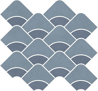 Декор KMD2HID011BR Таделакт наборный синий светлый, синий матовый обрезной 30x28x0,9, Kerama Marazzi (Керама Марацци)