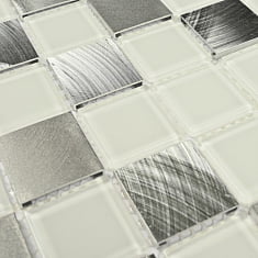 Titan Silver мозаика стеклянная 30*30, Bonaparte (Бонапарт)