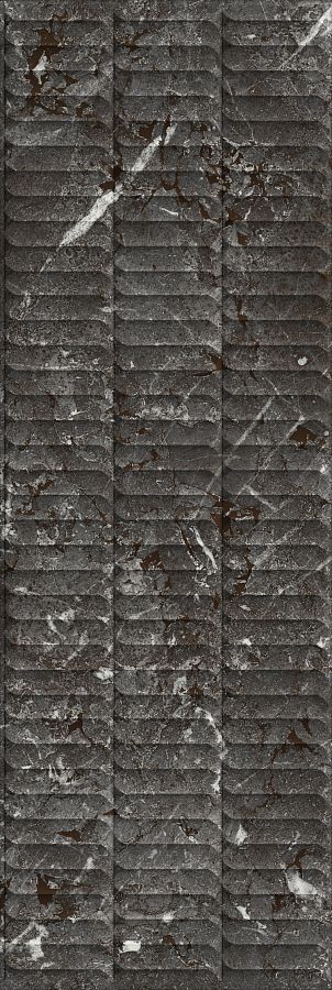 Плитка KM3090B0170R Тубкаль чёрный глянцевый структура обрезной 30x89,5x1,05, Kerama Marazzi (Керама Марацци)