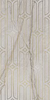 Декор KMD3STA029BR Ифран серый светлый глянцевый обрезной 60x119,5x0,9, Kerama Marazzi (Керама Марацци)